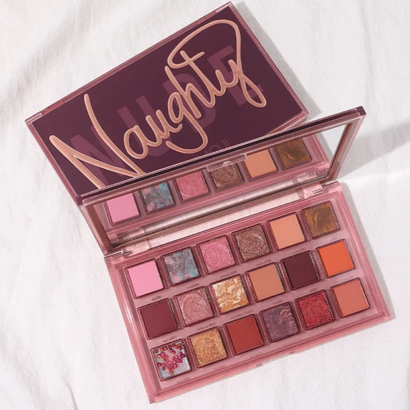 18-Color Pomegranate Eyeshadow Palette – Waterproof Shimmer & Matte Shades for Bold and Beautiful Eye Makeup - Image 5
