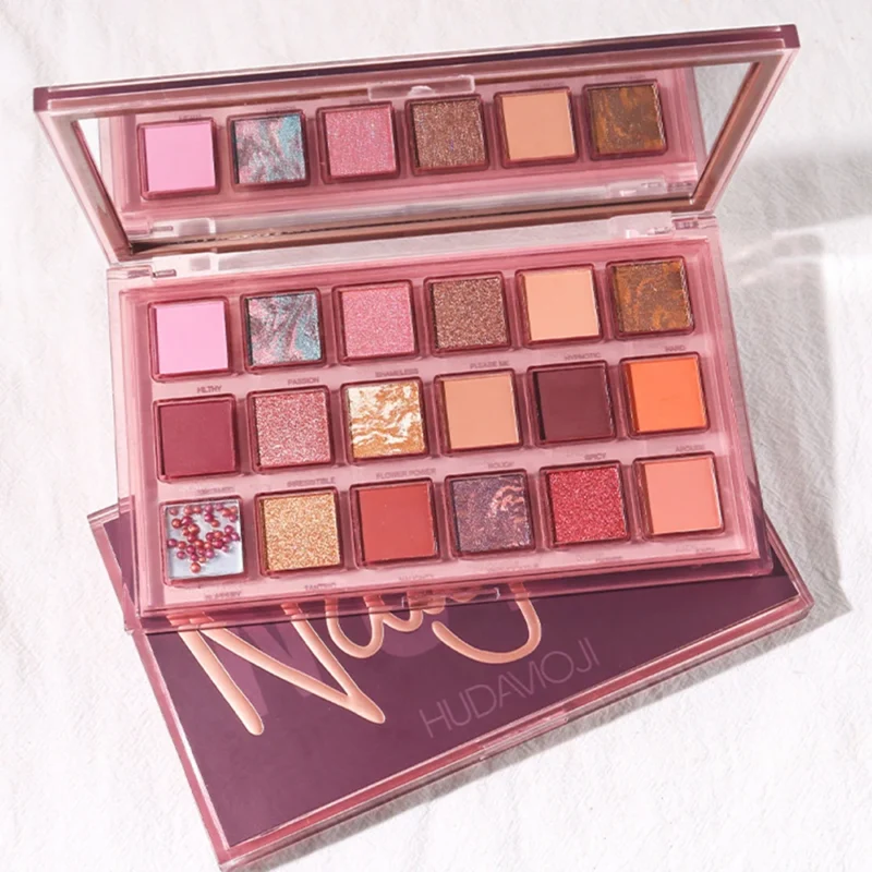 18-Color Pomegranate Eyeshadow Palette – Waterproof Shimmer & Matte Shades for Bold and Beautiful Eye Makeup - Image 4