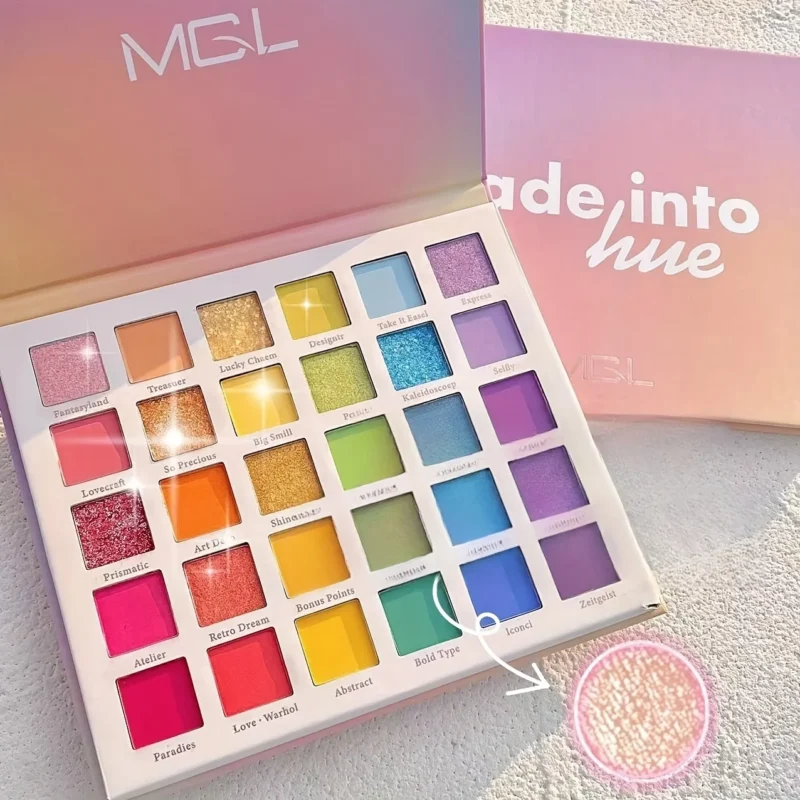 30-Color Rainbow Eye Shadow Palette – High Pigment Glitter, Matte, Pearl & Shimmer Shades for Party, Dance Show, and Makeup Lovers - Image 2