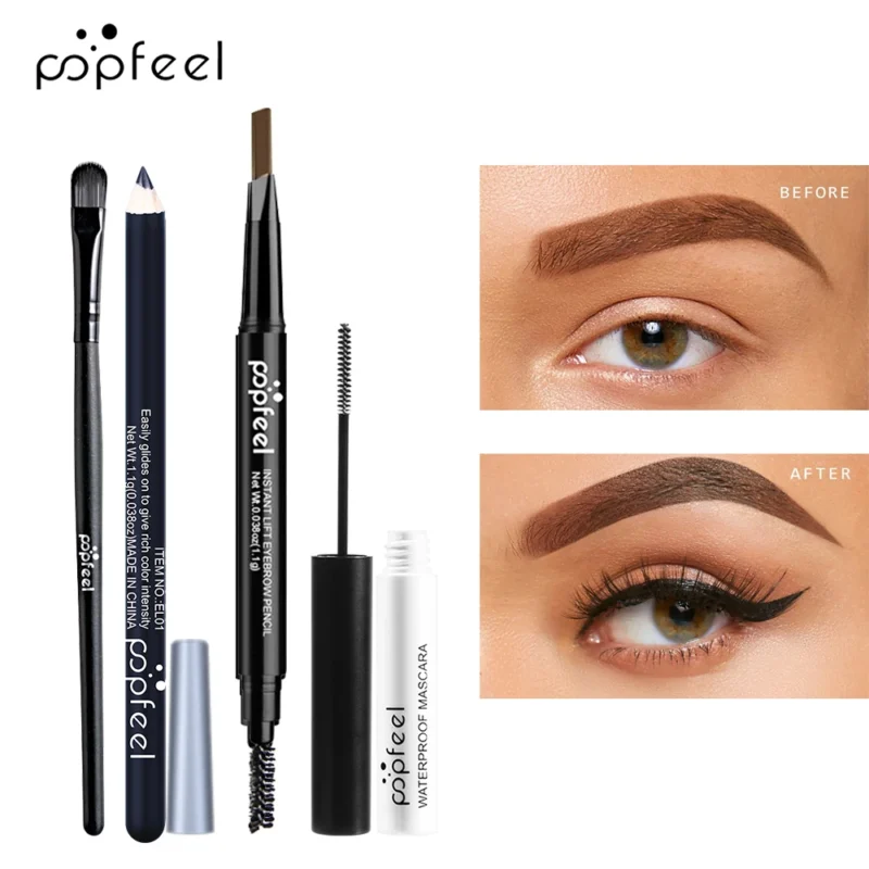 POPFEEL Eye Makeup Kit – 5-in-1 Eyeshadow, Eyeliner, Mascara & Brow Pencil Gift Set - Image 5