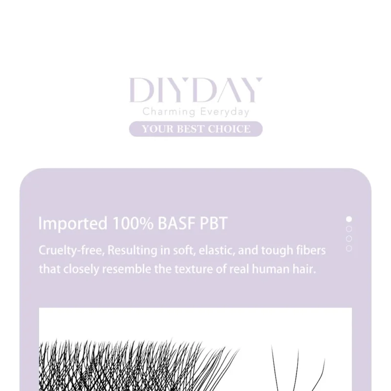 DIYDAY W-Shape Premade Fan Lashes – 3D-8D Soft Natural Eyelash Extensions for Beauty & Makeup - Image 10