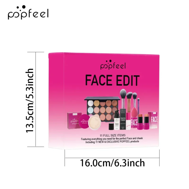 Popfeel Complete Makeup Kit for Women – Eyeshadow, Lip Gloss & Lip Oil Gift Set - Image 3