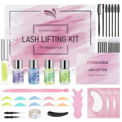 PERMANIA Eyebrow Lamination & Eyelash Lift Kit – All-in-One Perm Kit with Tools – Long-Lasting, Cruelty-Free Beauty
