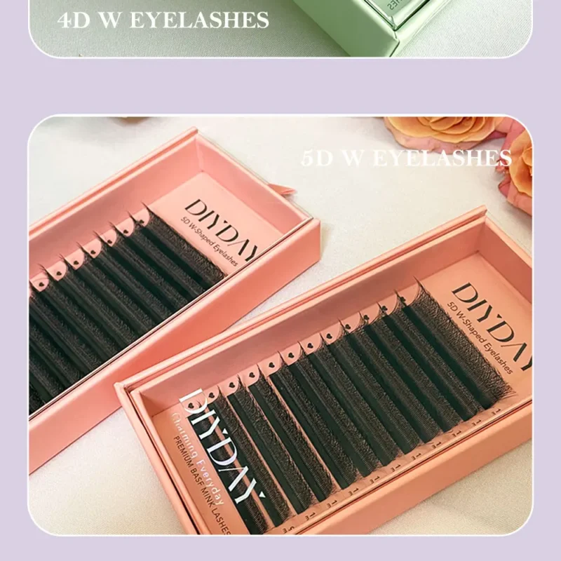 DIYDAY W-Shape Premade Fan Lashes – 3D-8D Soft Natural Eyelash Extensions for Beauty & Makeup - Image 18