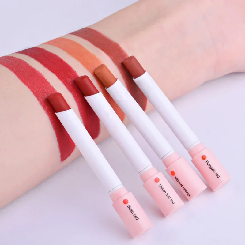 4-Color Lipstick & Lip Gloss Set – Waterproof, Long-Lasting Matte Tint for Bold & Beautiful Lips - Image 4