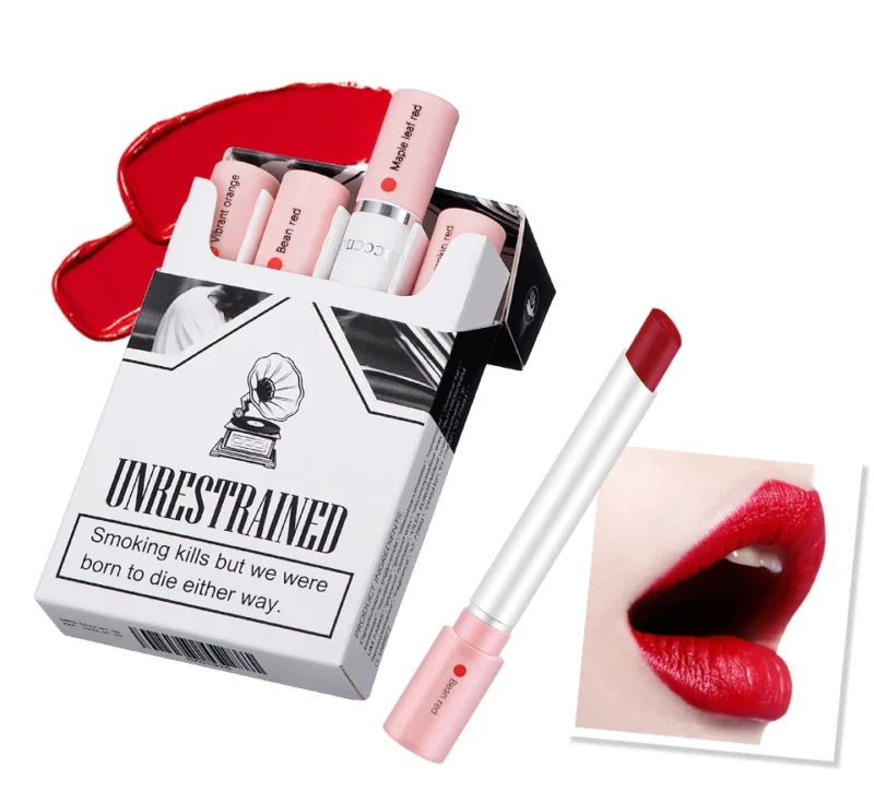 4-Color Lipstick & Lip Gloss Set – Waterproof, Long-Lasting Matte Tint for Bold & Beautiful Lips - Image 12