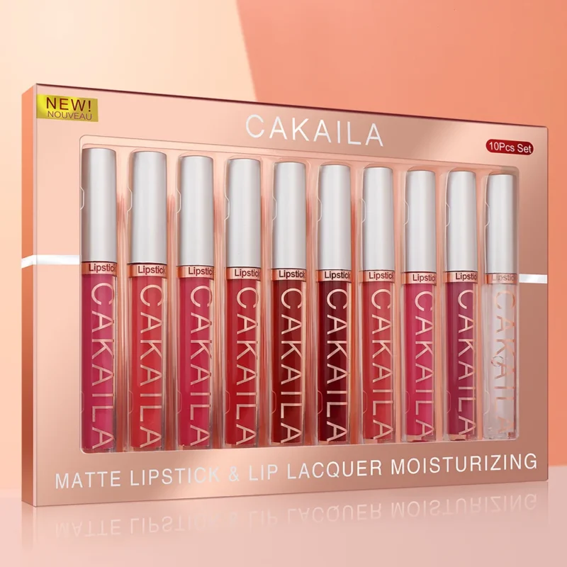 Premium 10-Piece Matte Lipstick & Lip Gloss Set – Long-Lasting, Waterproof, Non-Fading Formula - Image 6