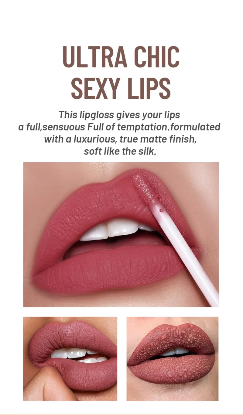 SAM SUGAR 12pcs Multi-Color Lip Gloss Set – Matte Velvet, Waterproof, Long-Lasting Lipstick - Image 9