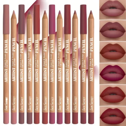 Premium Velvet Matte Lip Liner Set – 6 Luxe Shades for Women, Long-Lasting Lip Perfection