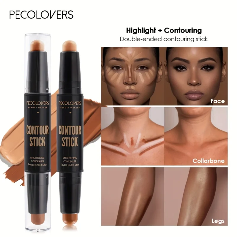 2-in-1 Face Concealer & Contour Stick – Smooth Blend, Natural Finish for Women - Image 8