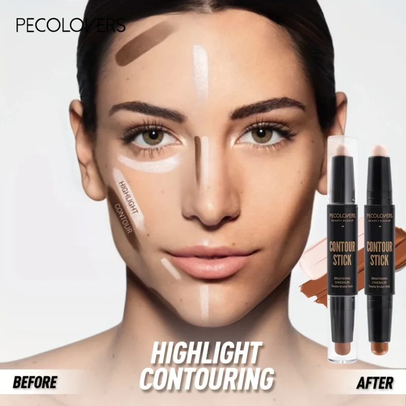 2-in-1 Face Concealer & Contour Stick – Smooth Blend, Natural Finish for Women - Image 6