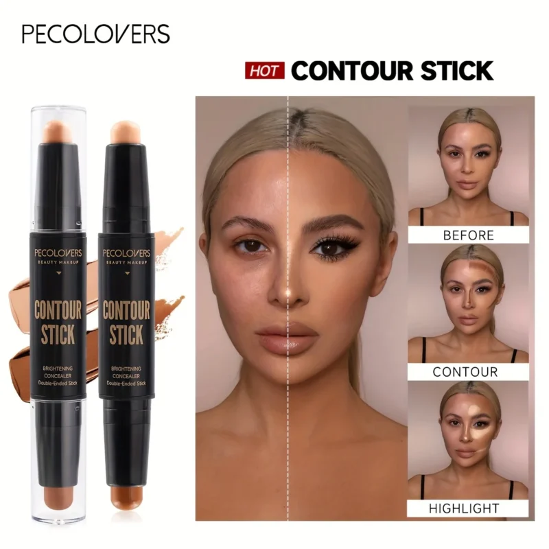 2-in-1 Face Concealer & Contour Stick – Smooth Blend, Natural Finish for Women - Image 9