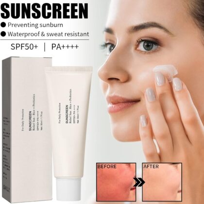 Korean Rice Probiotic SPF50+ Sunscreen – Brightening, Hydrating & UV Protection Facial Cream