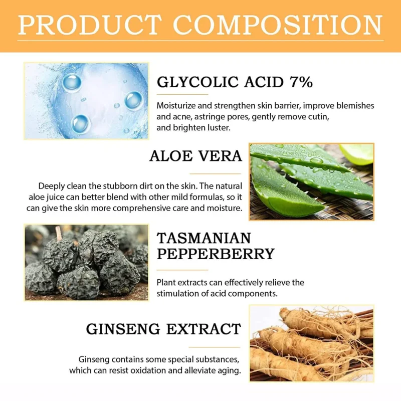 Glycolic Acid 7% Toning Solution – Acne-Fighting & Skin-Smoothing (100ml) - Image 3